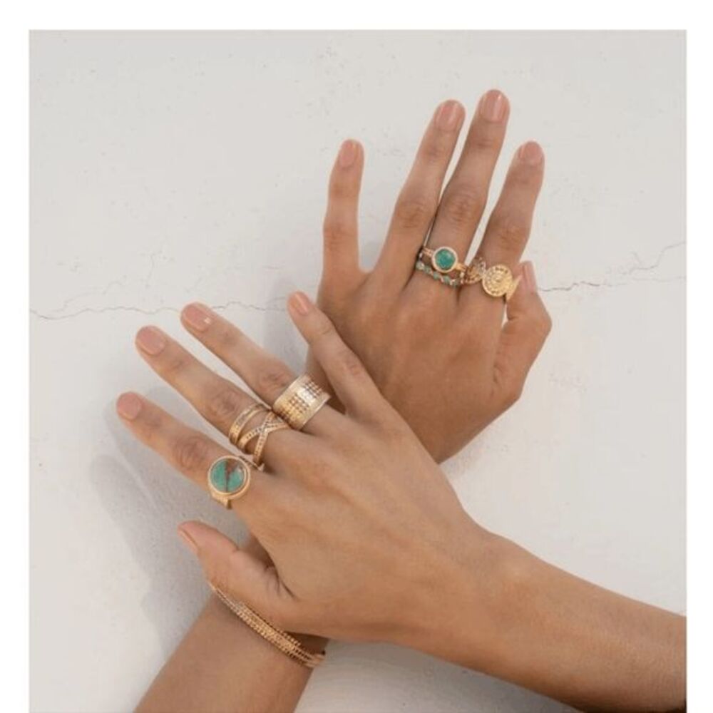 Anna Beck Turquoise Multi-Stone Stacking Ring- size 6 - Picture 6 of 9